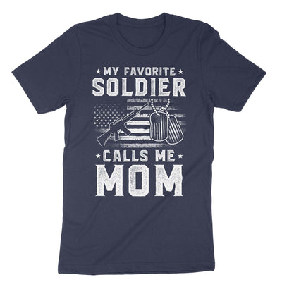 Navy My Favorite Soldier Calls Me Mom T-Shirt#color_navy