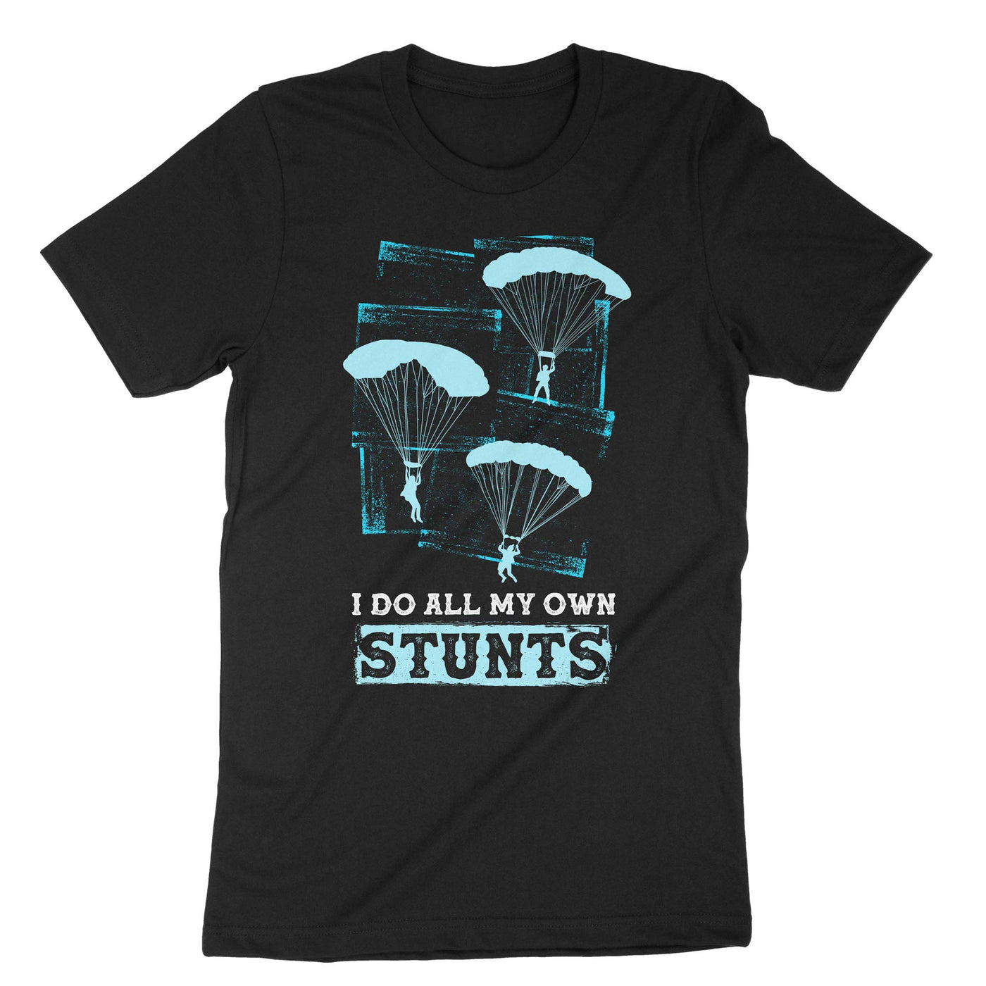 Black Paraglide Own Stunts T-Shirt#color_black