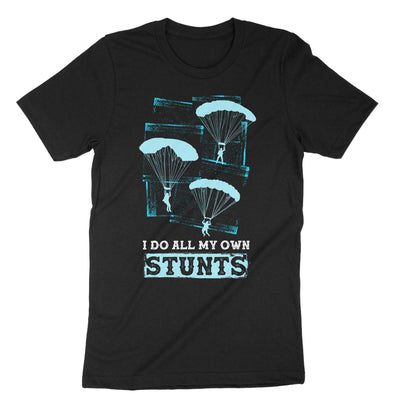 Black Paraglide Own Stunts T-Shirt#color_black