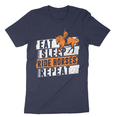 Navy Ride Horses Repeat T-Shirt#color_navy