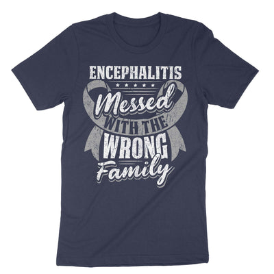 Navy Encephalitis Messed With The Wrong Family T-Shirt#color_navy