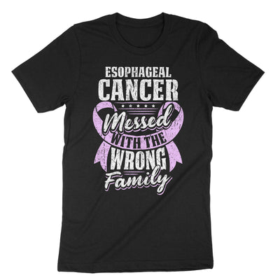 Black Esophageal Cancer Messed With The Wrong Family T-Shirt#color_black