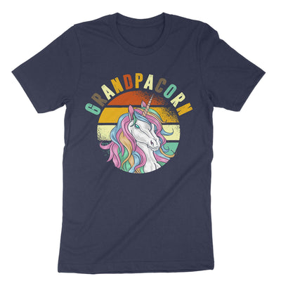 Navy Grandpa Unicorn T-Shirt#color_navy
