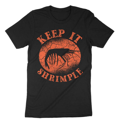 Black Keep It Shrimple T-Shirt#color_black