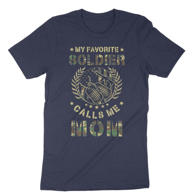 Navy My Favorite Soldier Calls Me Mom T-Shirt#color_navy