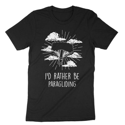 Black Paragliding Clouds T-Shirt#color_black