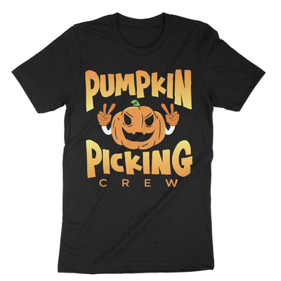 Black Pumpkin Picking Crew T-Shirt#color_black