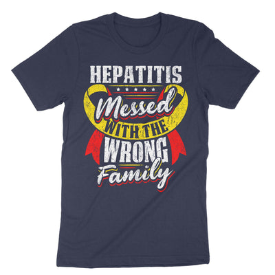 Navy Hepatitis Messed With The Wrong Family T-Shirt#color_navy