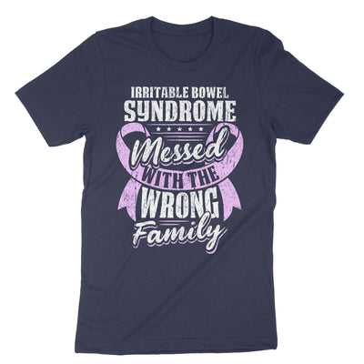 Navy Irritable Bowel Syndrome Messed With The Wrong Family T-Shirt#color_navy