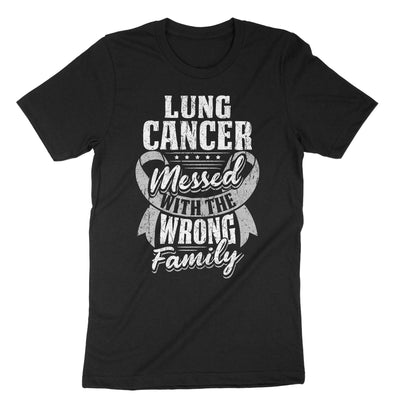 Black Lung Cancer Messed With The Wrong Family T-Shirt#color_black