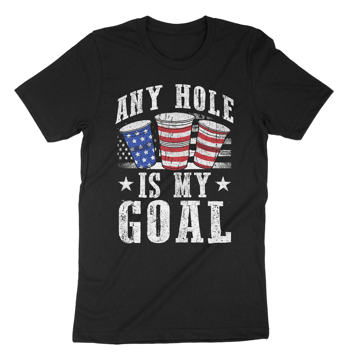 Black Any Hole Is My Goal T-Shirt#color_black