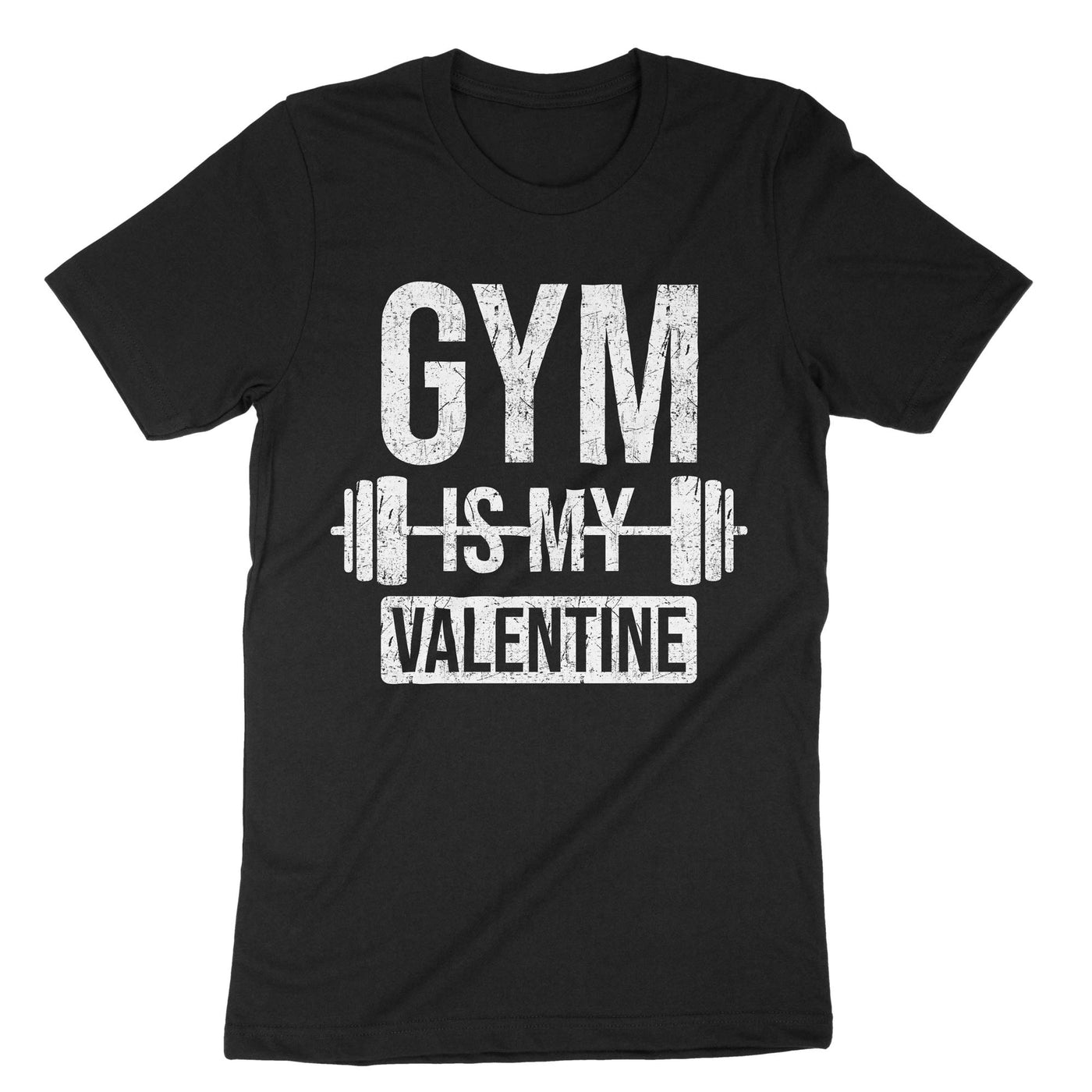 Black Gym Is My Valentine T-Shirt#color_black