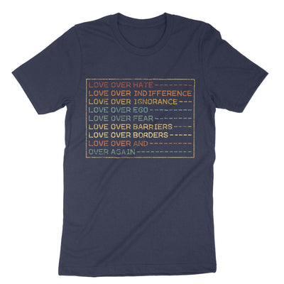 Navy Love Over Hate T-Shirt#color_navy