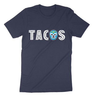 Navy Lucha Libre Tacos T-Shirt#color_navy