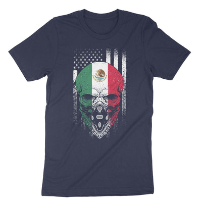 Navy Mexican Flag Pride Usa T-Shirt#color_navy