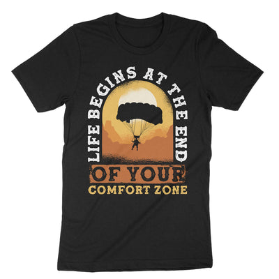 Black Paragliding Comfort Zone T-Shirt#color_black