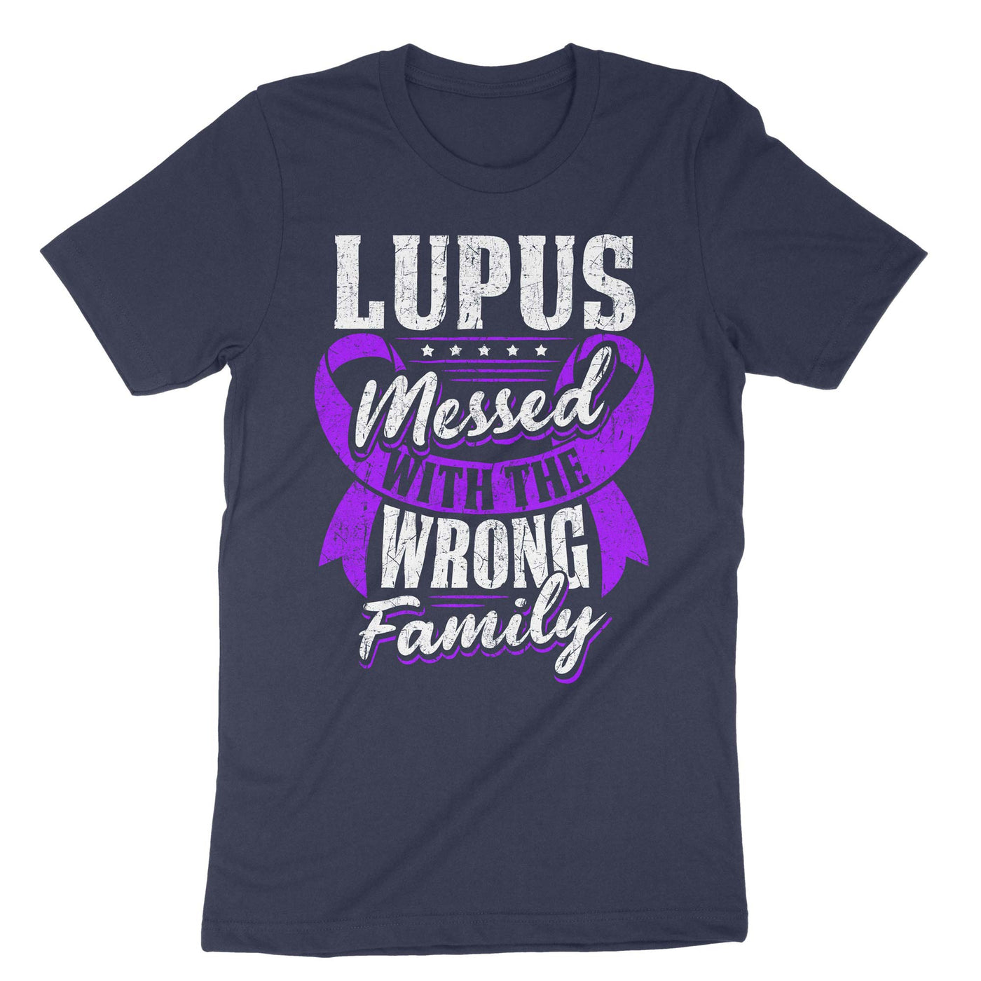 Navy Lupus Messed With The Wrong Family T-Shirt#color_navy