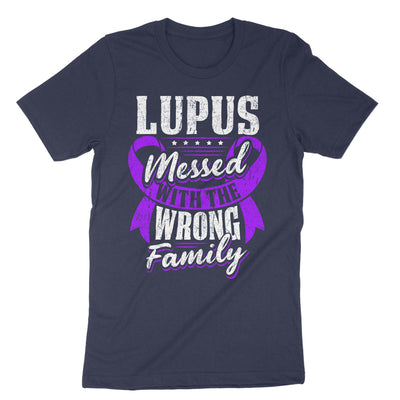 Navy Lupus Messed With The Wrong Family T-Shirt#color_navy