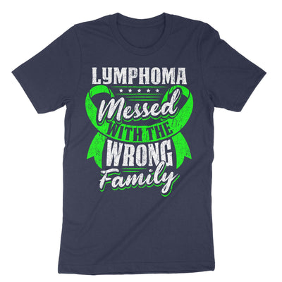 Navy Lymphoma Messed With The Wrong Family T-Shirt#color_navy