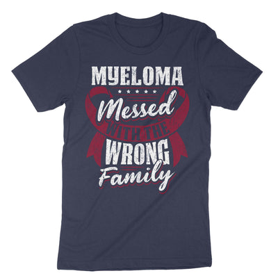Navy Myeloma Messed With The Wrong Family T-Shirt#color_navy