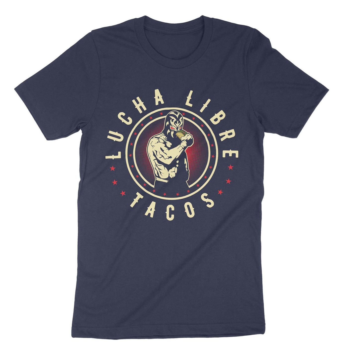 Navy Lucha Libre Tacos T-Shirt#color_navy