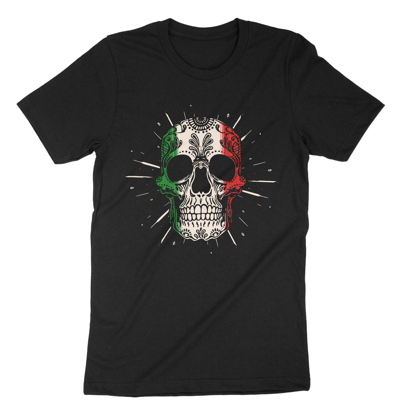 Black Mexican Flag Pride Usa T-Shirt#color_black