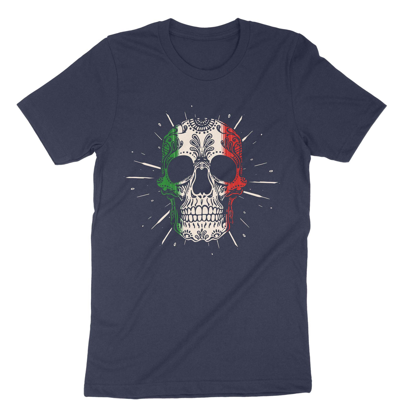 Navy Mexican Flag Pride Usa T-Shirt#color_navy
