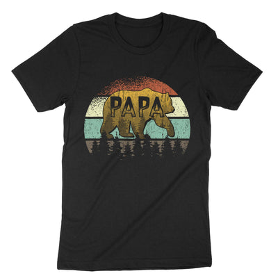Black Papa Bear T-Shirt#color_black