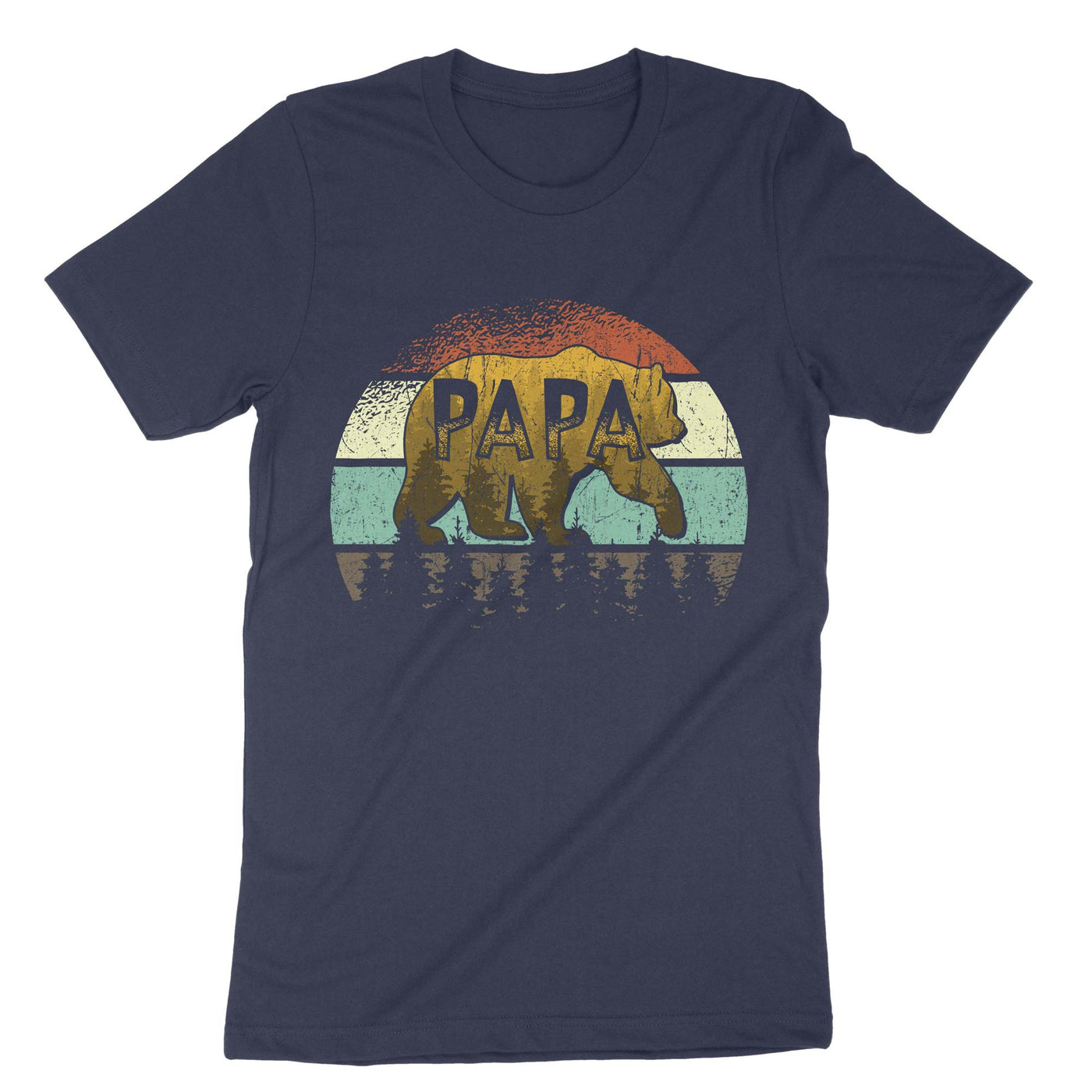 Navy Papa Bear T-Shirt#color_navy