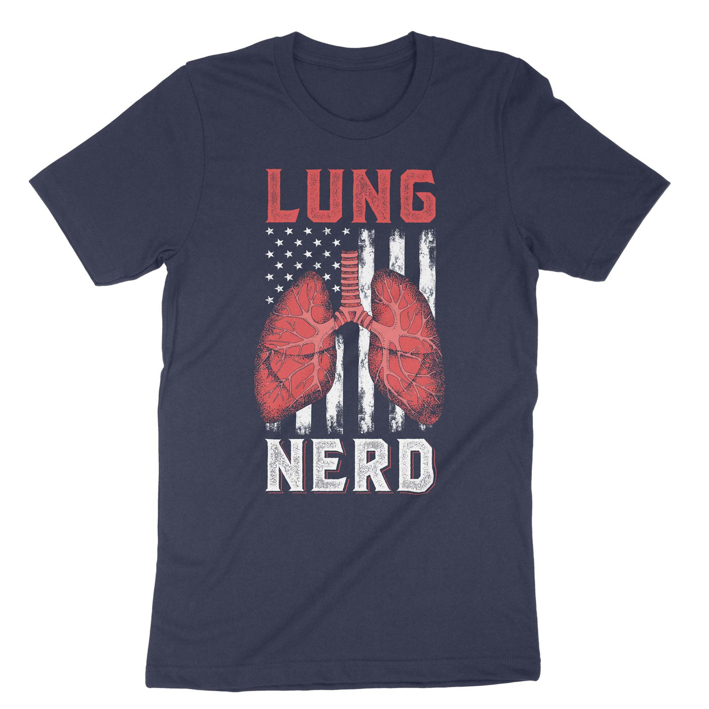 Navy Respiratory Therapist Usa Flag T-Shirt#color_navy
