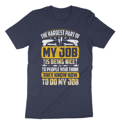 Navy The Hardest Part Of My Job T-Shirt#color_navy