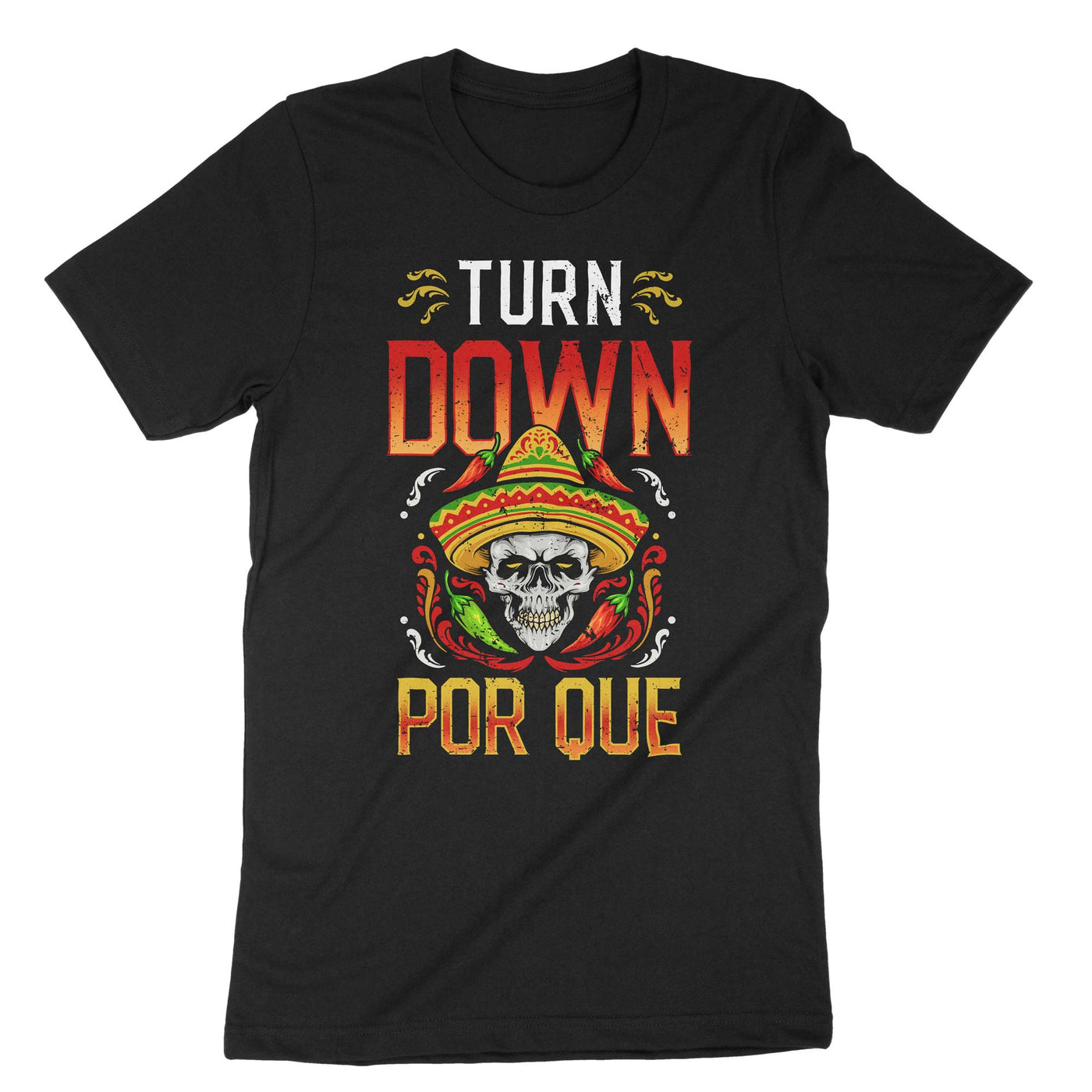 Black Turn Down Pur Que T-Shirt#color_black
