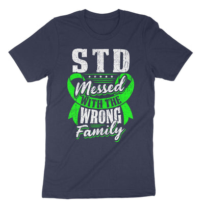 Navy Std Messed With The Wrong Family T-Shirt#color_navy