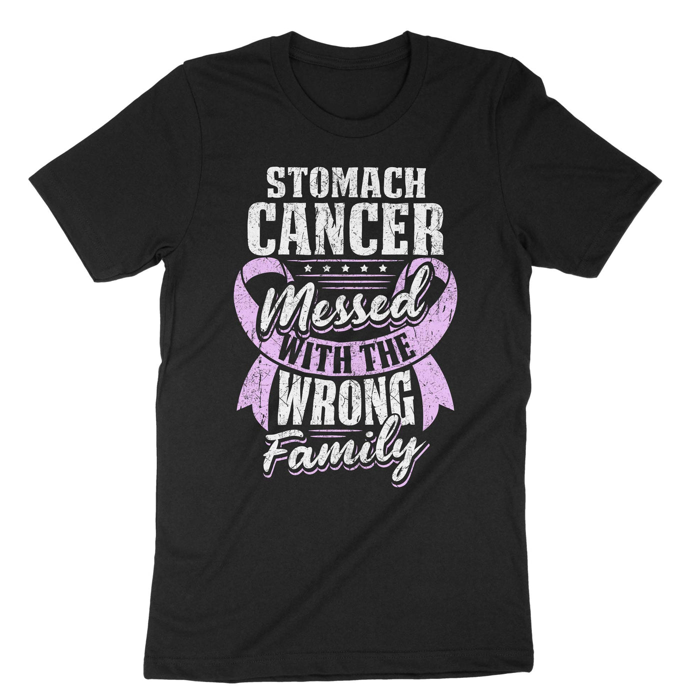 Black Stomach Cancer Messed With The Wrong Family T-Shirt#color_black