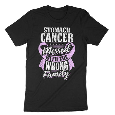 Black Stomach Cancer Messed With The Wrong Family T-Shirt#color_black
