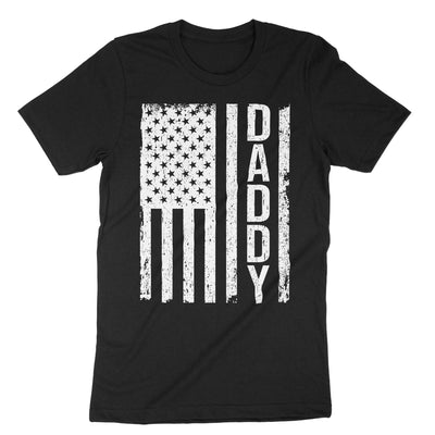 Black Daddy Usa Flag T-Shirt#color_black