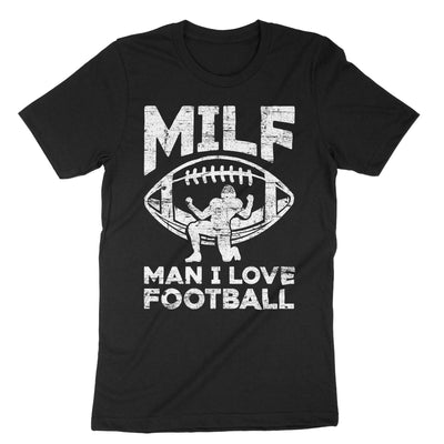 Black Man I Love Football T-Shirt#color_black