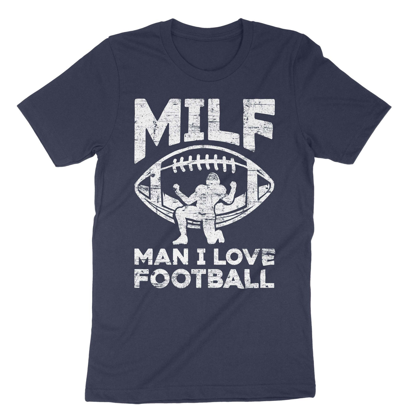 Navy Man I Love Football T-Shirt#color_navy
