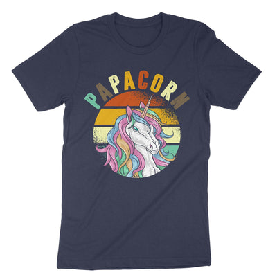 Navy Papa Unicorn T-Shirt#color_navy