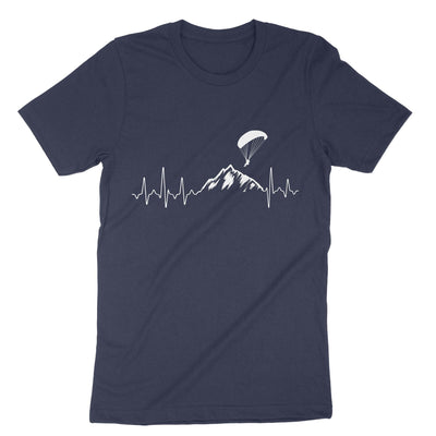 Navy Paragliding Heartbeat T-Shirt#color_navy