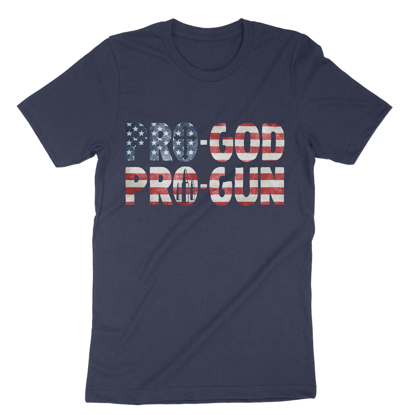 Navy Pro God Pro Gun T-Shirt#color_navy