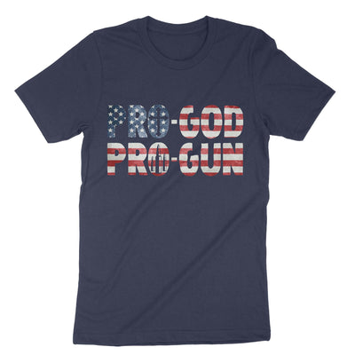 Navy Pro God Pro Gun T-Shirt#color_navy