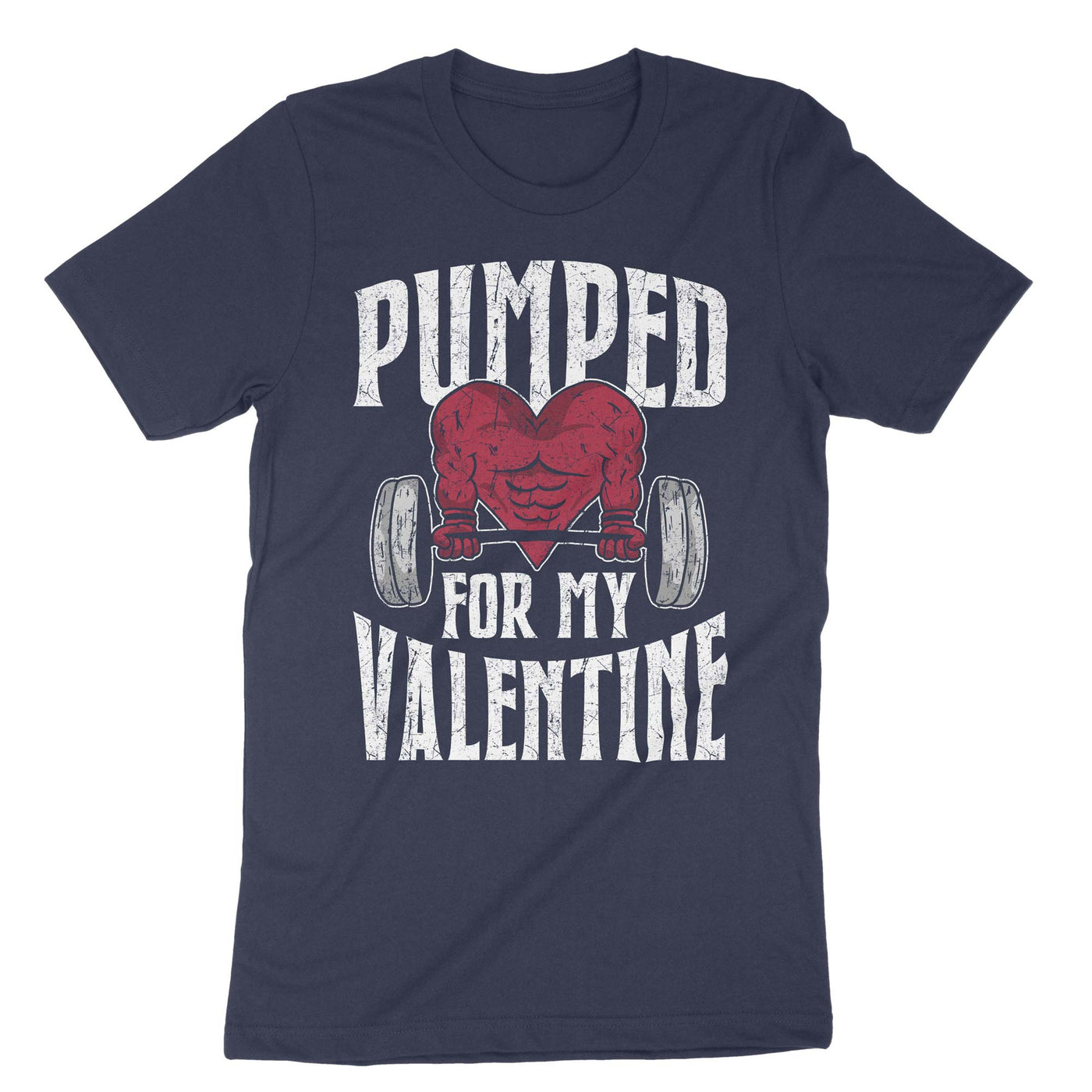 Navy Pumped For My Valentine T-Shirt#color_navy
