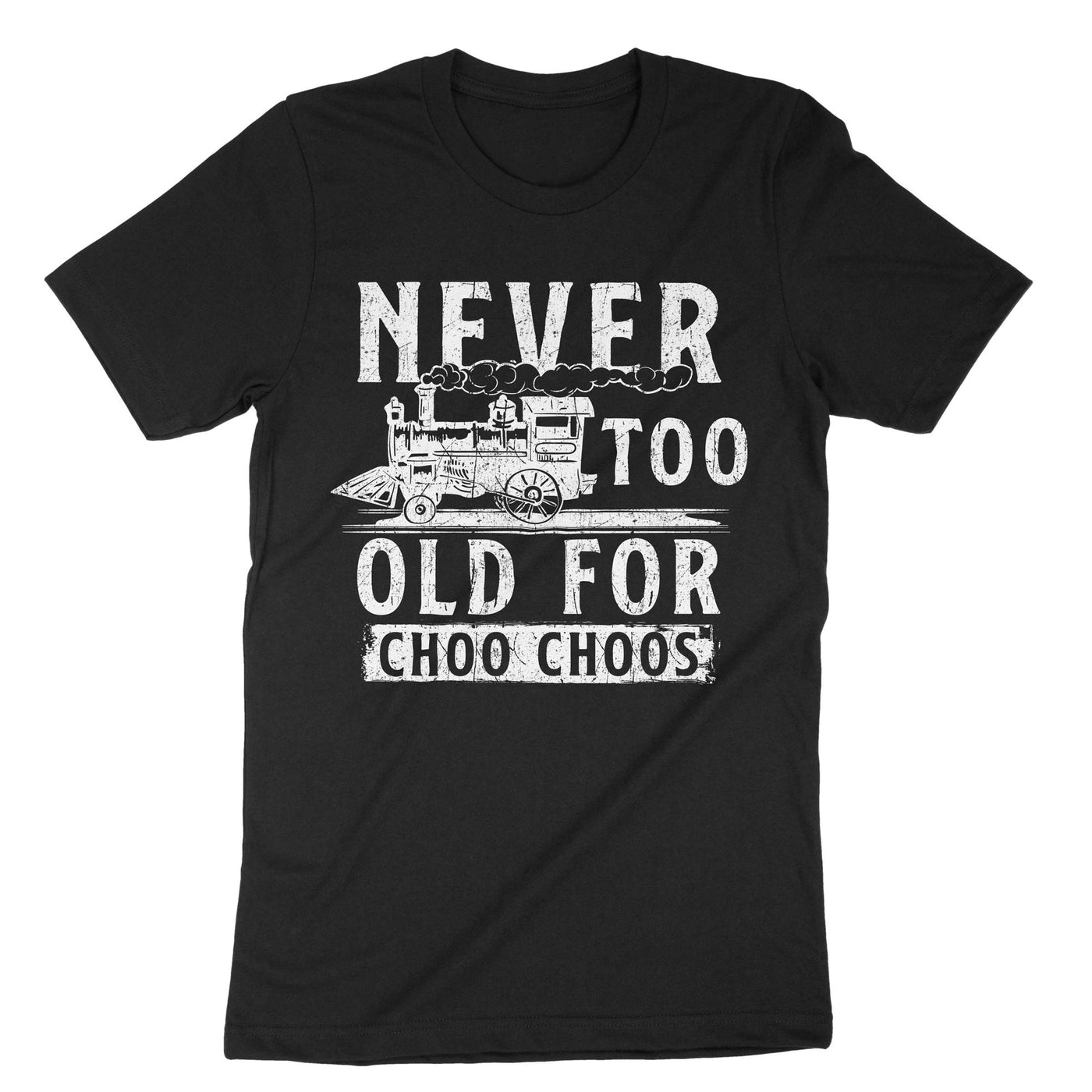 Black Too Old Trains T-Shirt#color_black