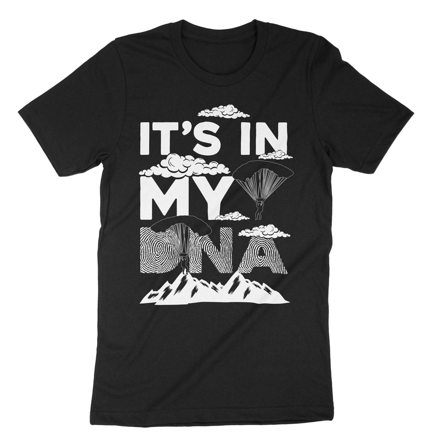 Black Paragliding My Dna T-Shirt#color_black