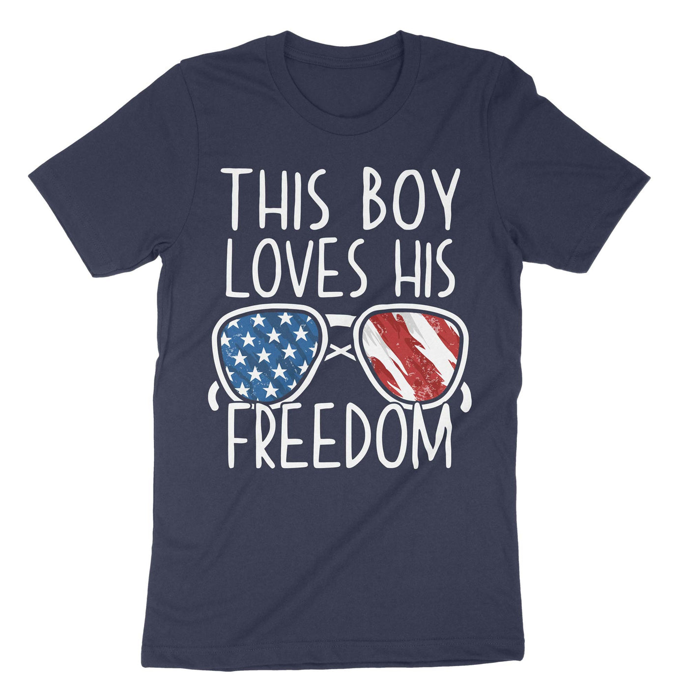 Navy This Boy Loves His Freedom T-Shirt#color_navy