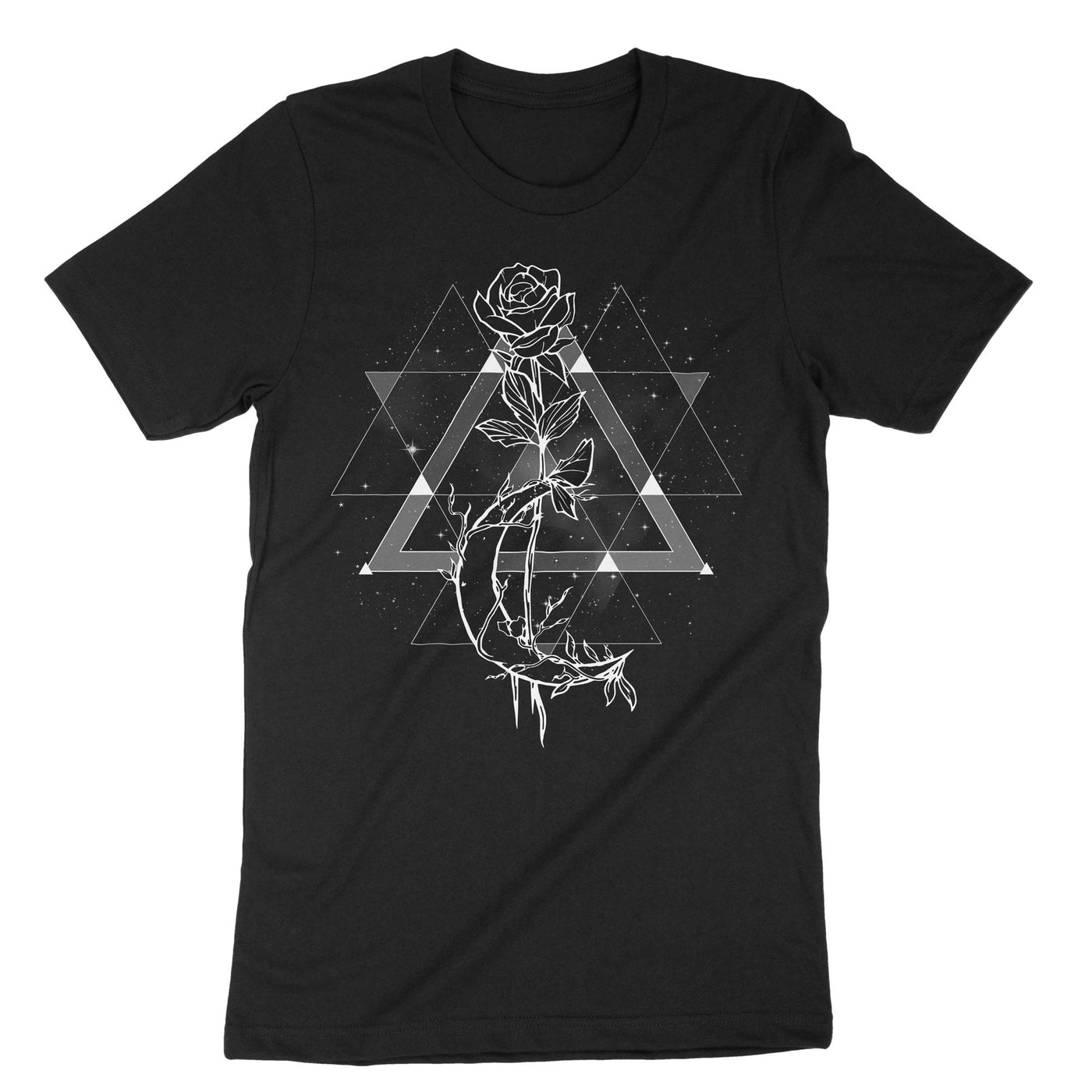Black Witchcraft The Rose T-Shirt#color_black