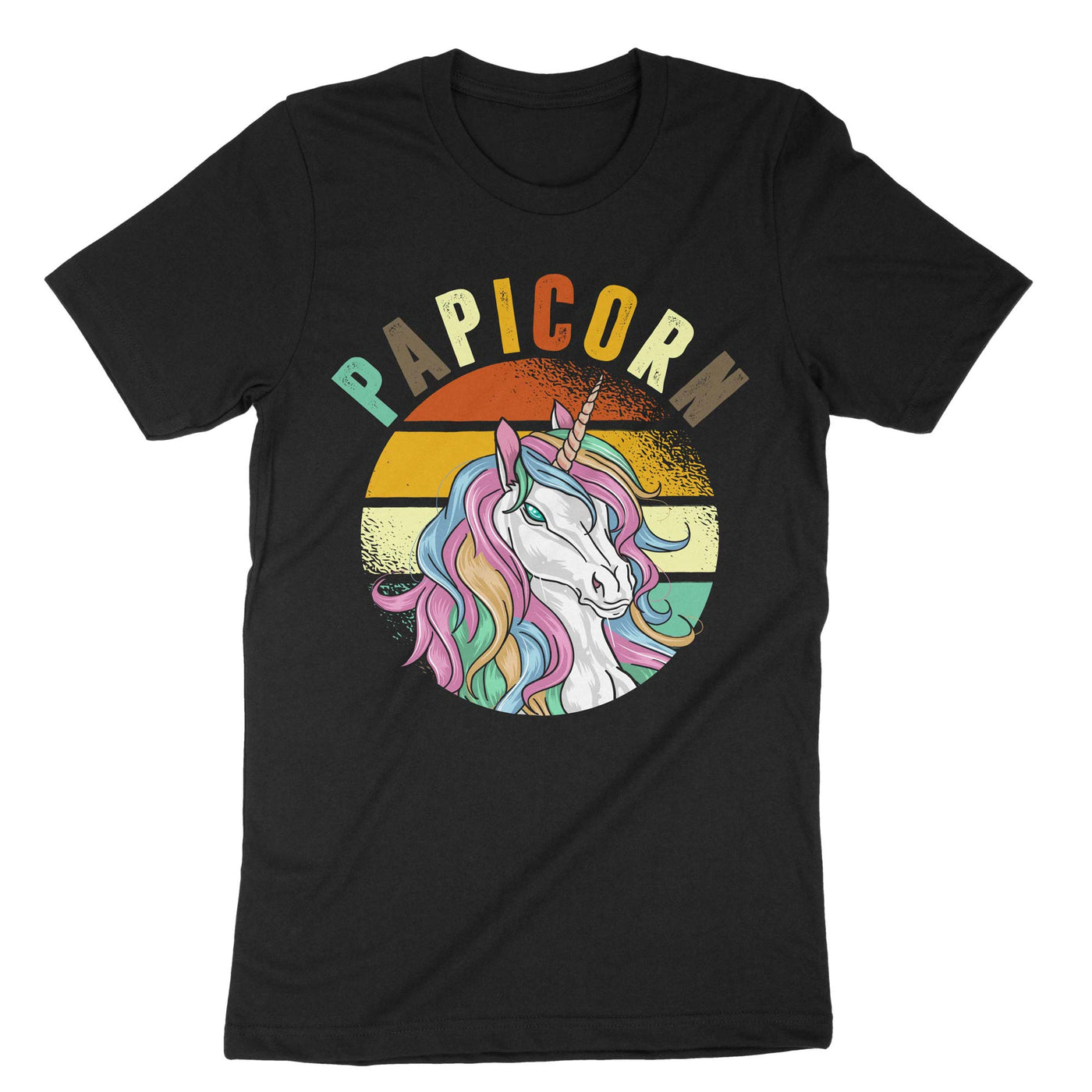 Black Papi Unicorn T-Shirt#color_black