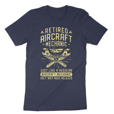 Navy Retired Aircraft Mechanic T-Shirt#color_navy