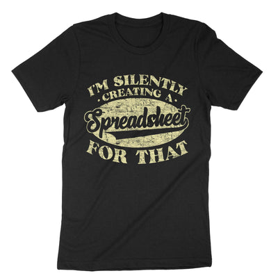 Black Retro Funny Spreadsheet Actuary Statistician T-Shirt#color_black